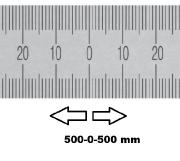 REGLET GRADUE HORIZONTAL ZÉRO AU CENTRE 1000 MM SECTION 13x0,5 MM<BR>REF : RGH96-C01M0B0M0